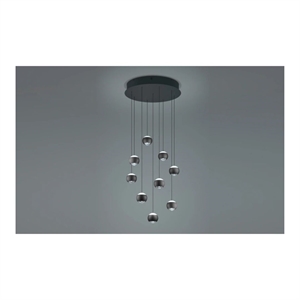 MUSTERRING - CANNON KLYNGEPENDEL - SORT - JUSTERBAR - LED LYS - STÆRK PRIS